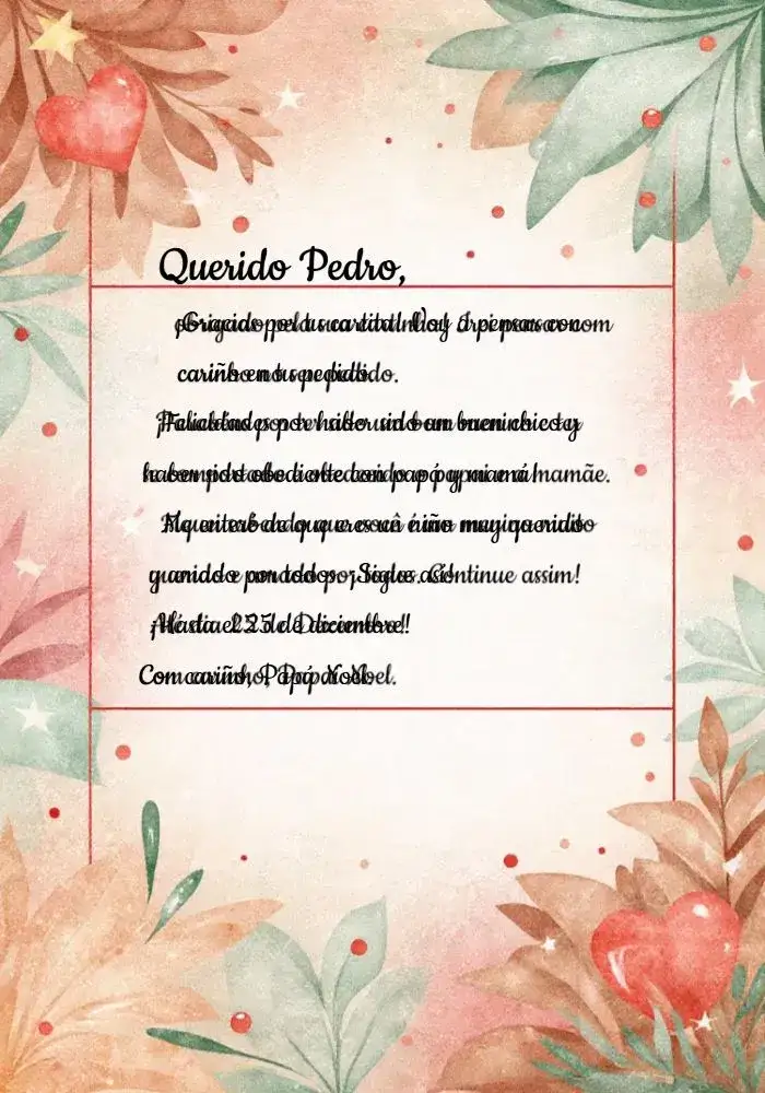 Invitación Carta a Papá Noel Navidad – tema Cumpleaños Infantil navideño, colorido, festivo, infantil, juguetón