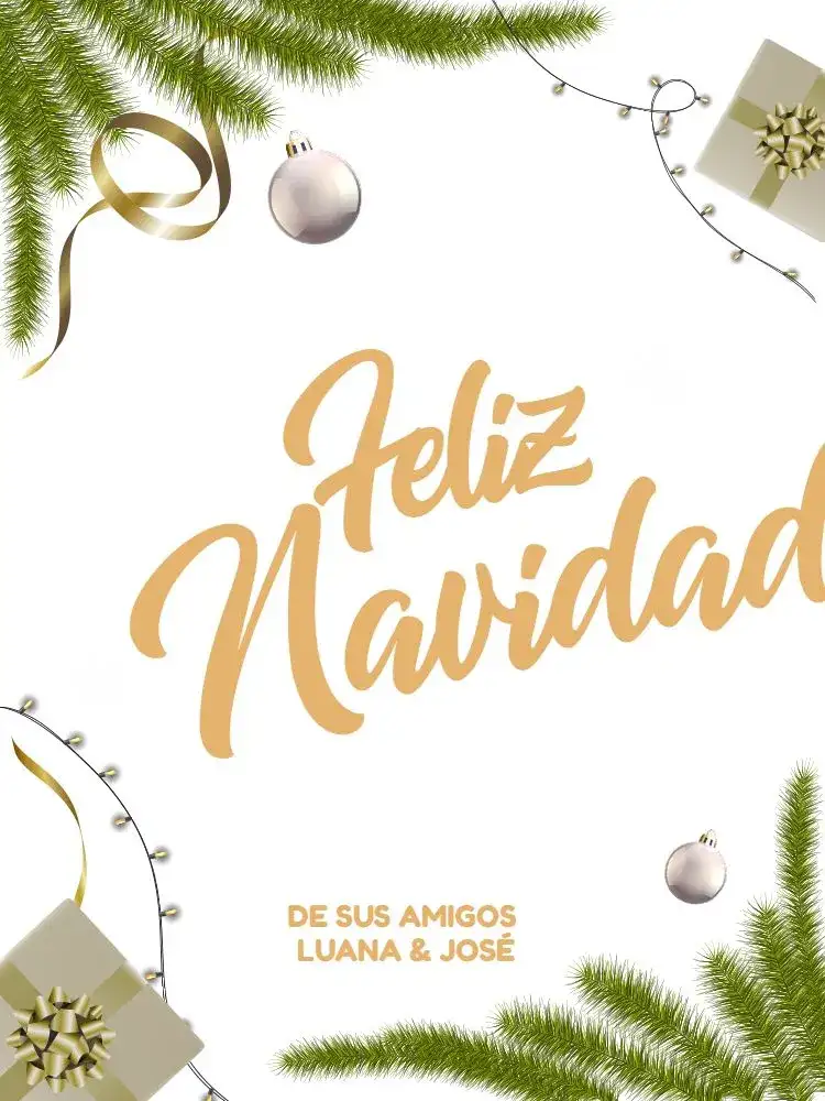 Tarjeta De Navidad Elegante Claro Celebración