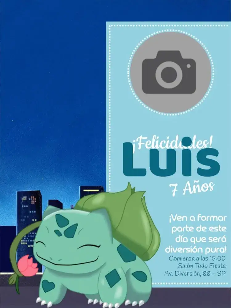 Invitación Pokemon 10 Dibujo – tema Cumpleaños Infantil colorido, divertido, jovial, mágico, temático, ilustraciones de personajes
