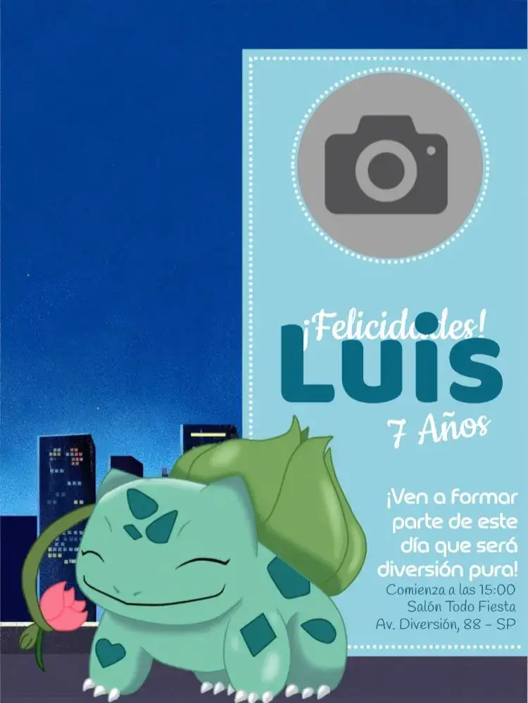 Invitación Pokemon 10 Dibujo