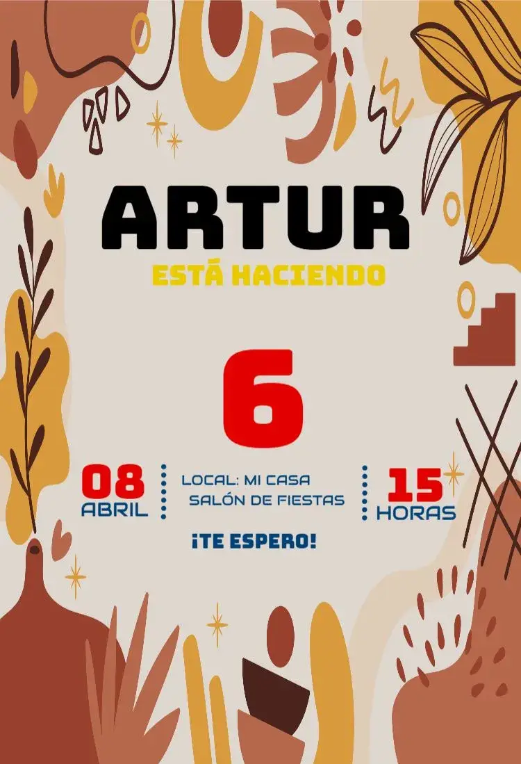 Invitación Colorido De Online Virtual