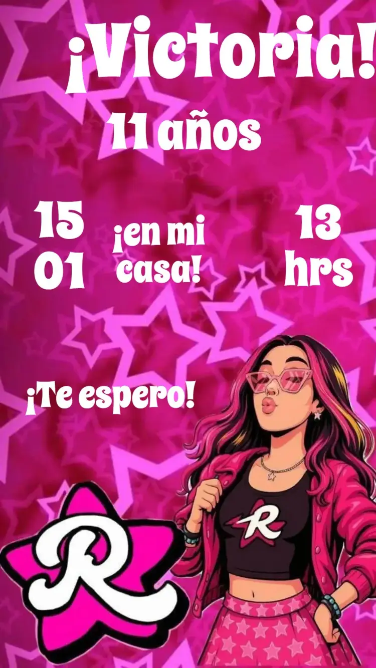 Invitación De Dos Rosa