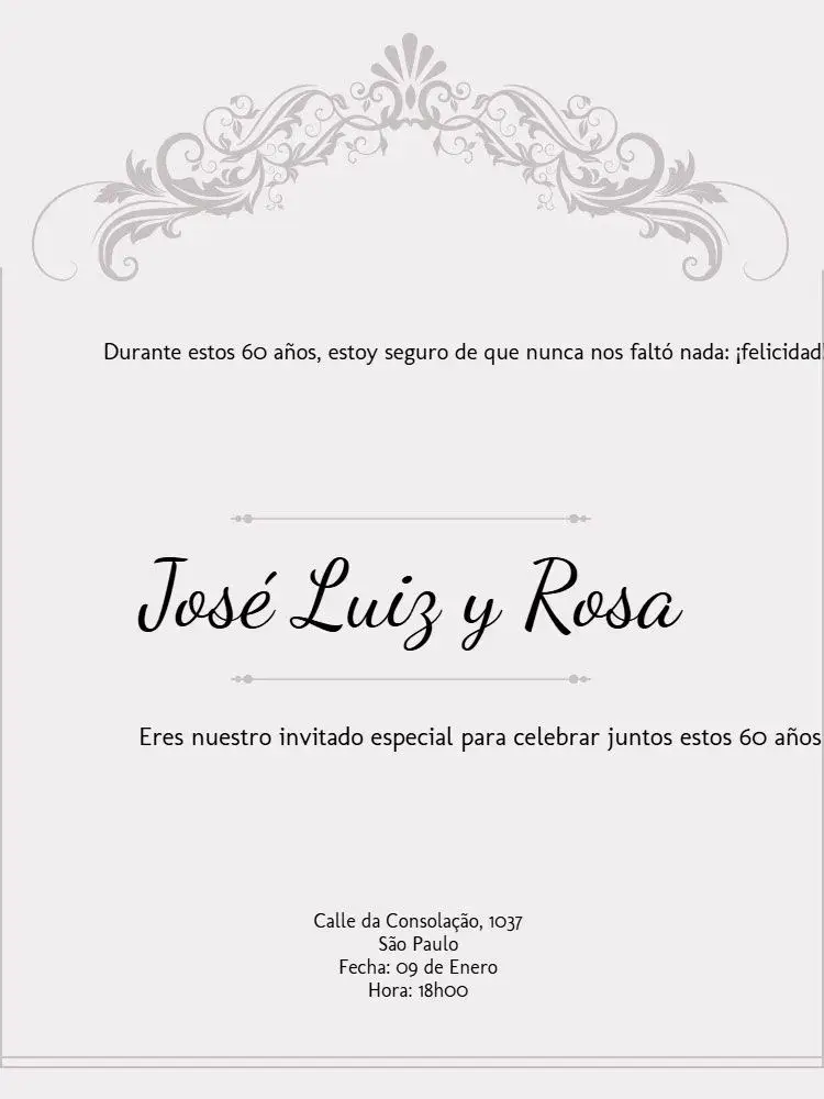 Invitación Bodas De Diamante Online