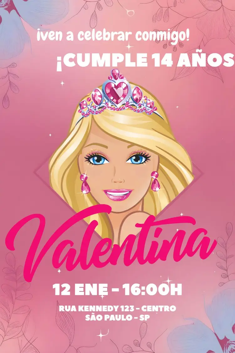 Invitación Barbie Toys