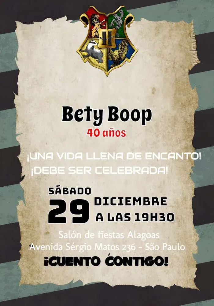 Invitación Betty Boop Rojo