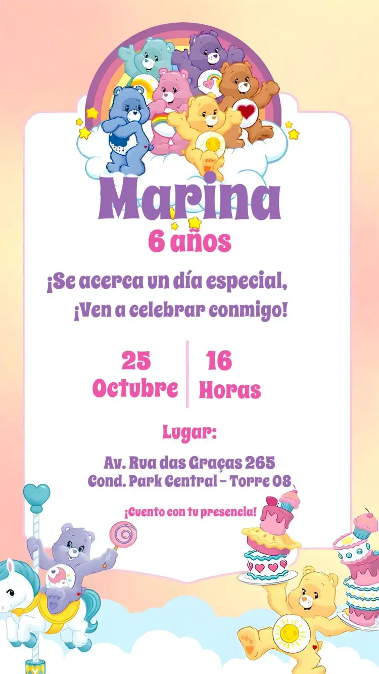 Invitación Os Ositos Cariñosos Oso
