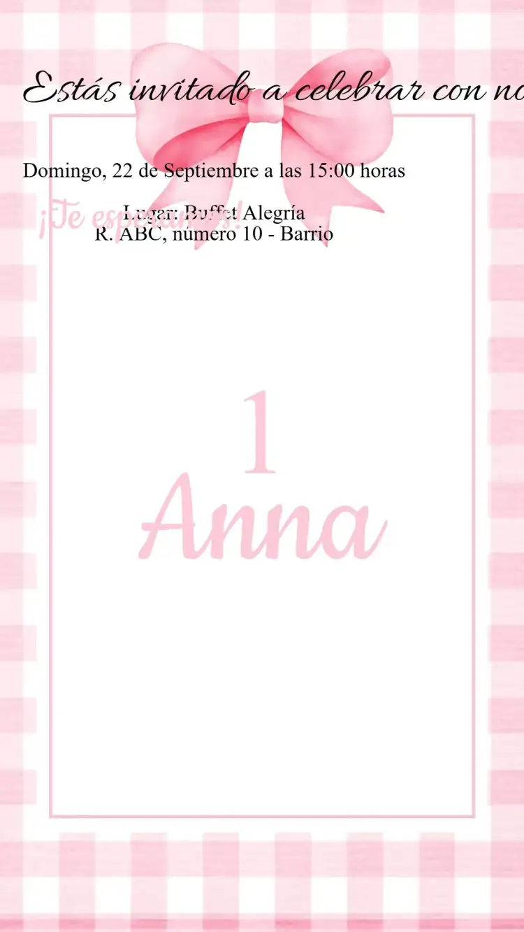 Invitación Cumpleaños Lazada Rosa