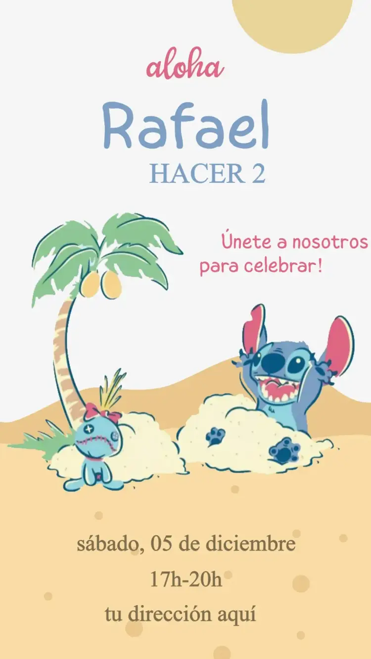 Invitación Stitch