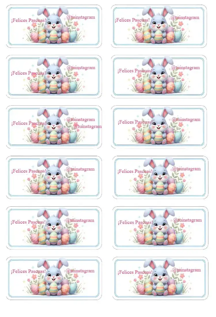 Invitación Etiqueta de Pascua – tema Más buscados colorido, divertido, infantil, pascua, vintage, minimalista