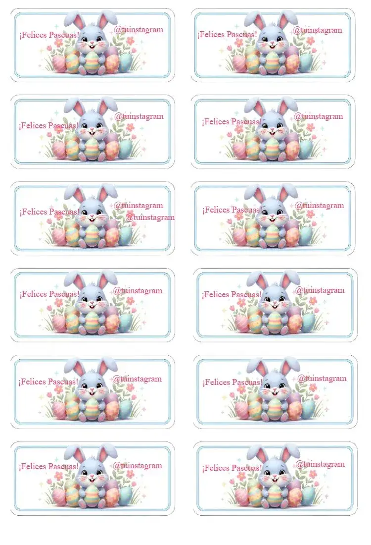 Invitación Etiqueta de Pascua