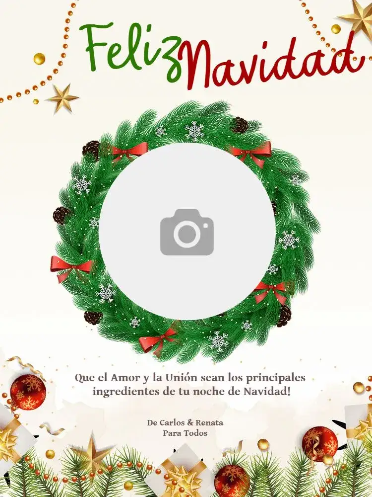 Tarjeta De Navidad con Guirnalda