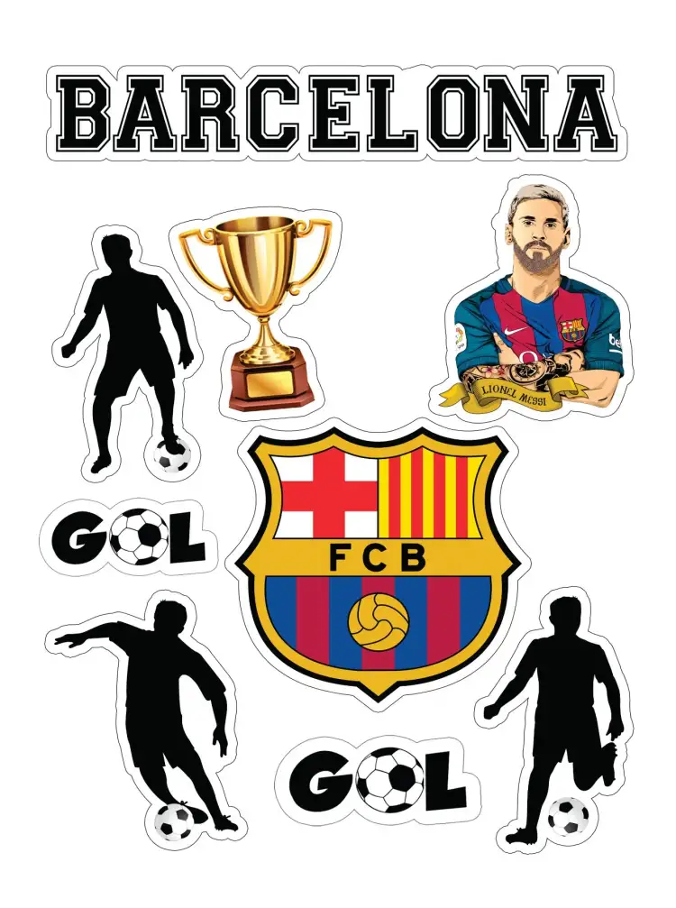 Invitación Barcelona – tema Topper de torta deportivo, colorido, moderno, divertido, temático, vibrante