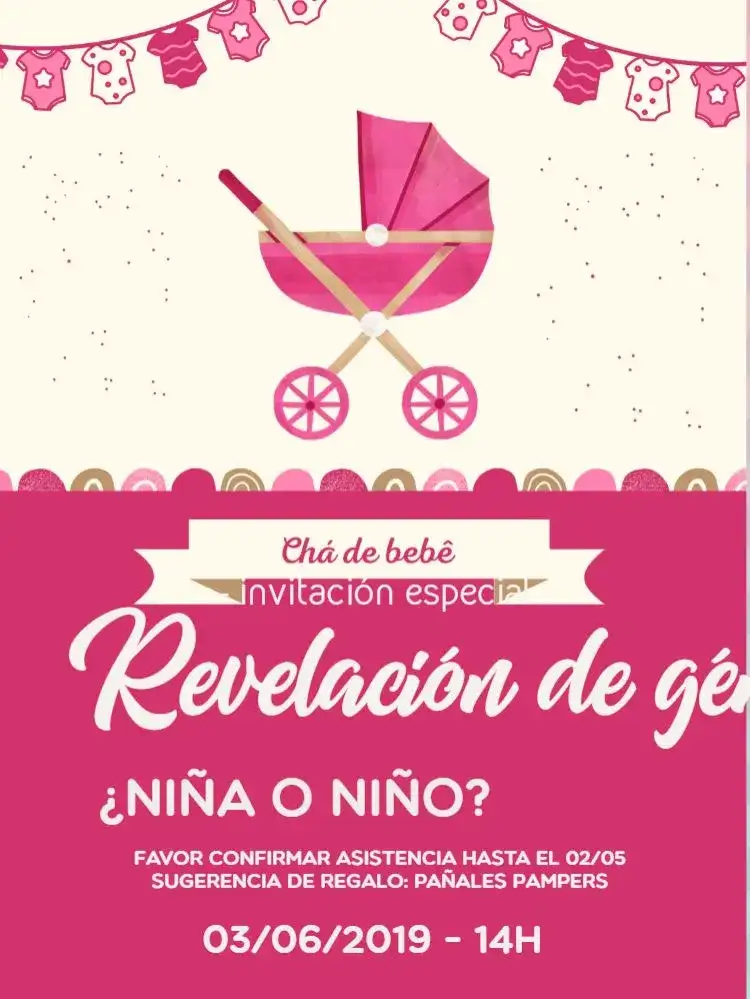 Baby Carriage Cloud Gender Reveal