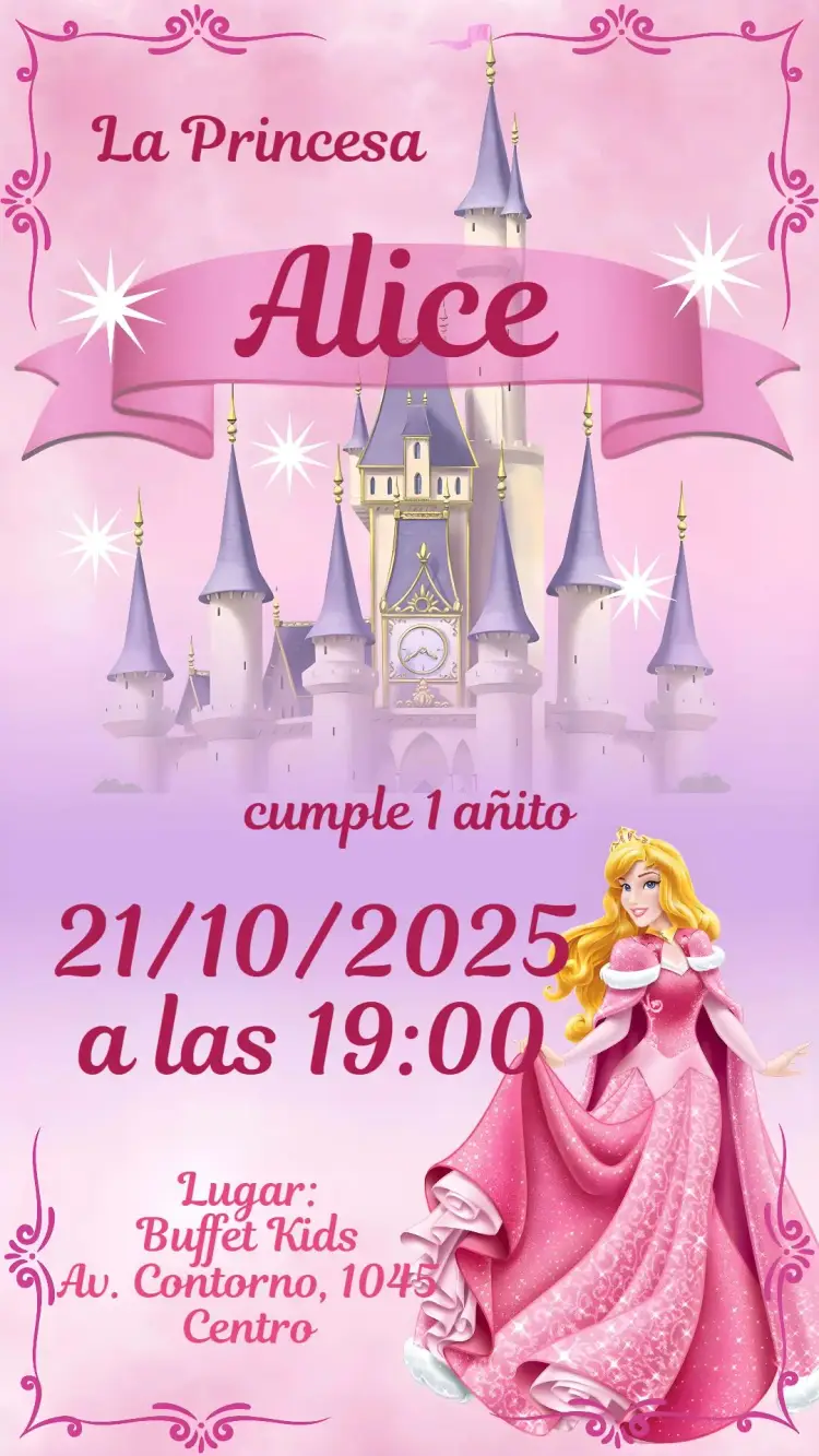 Invitación La Bella Durmiente