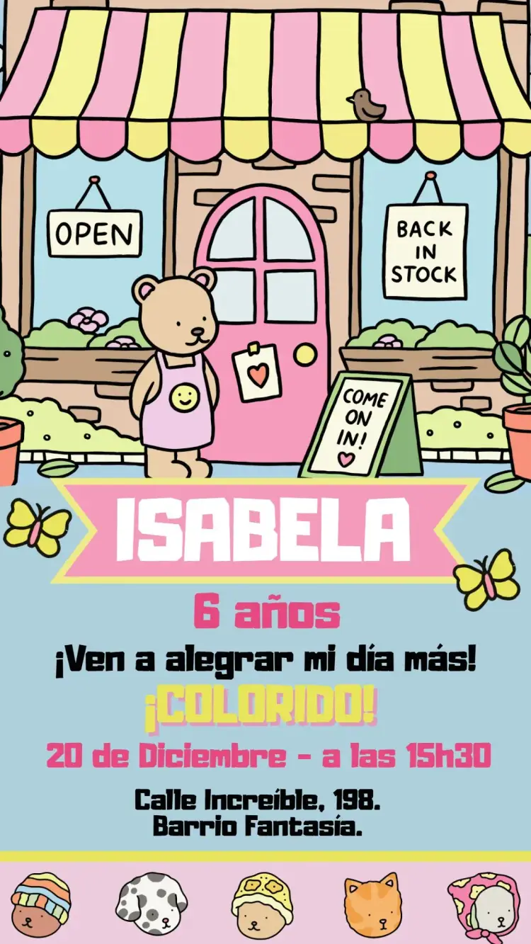 Invitación de Cumpleaños Bobbie Goods