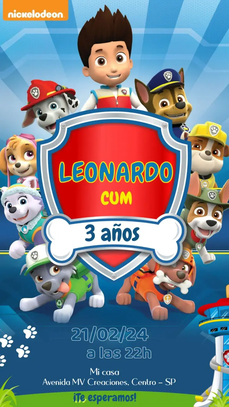 Invitación Patrulla Canina Everest