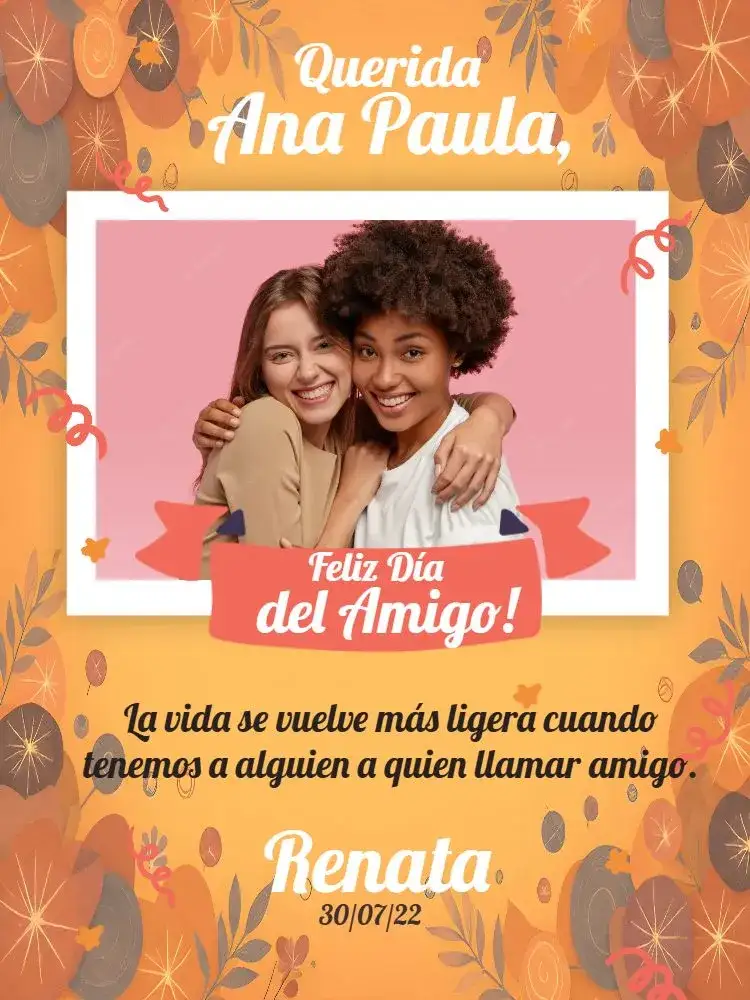 Invitación Tarjeta Día Del Amigo Con Foto Estrella – tema Fechas Conmemorativas colorido, divertido, moderno, ilustraciones de estrellas, estilo alegre, diseño vibrante