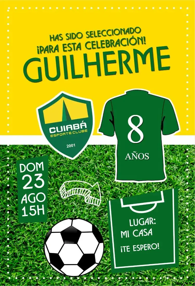 Invitación Camiseta de Cuiabá
