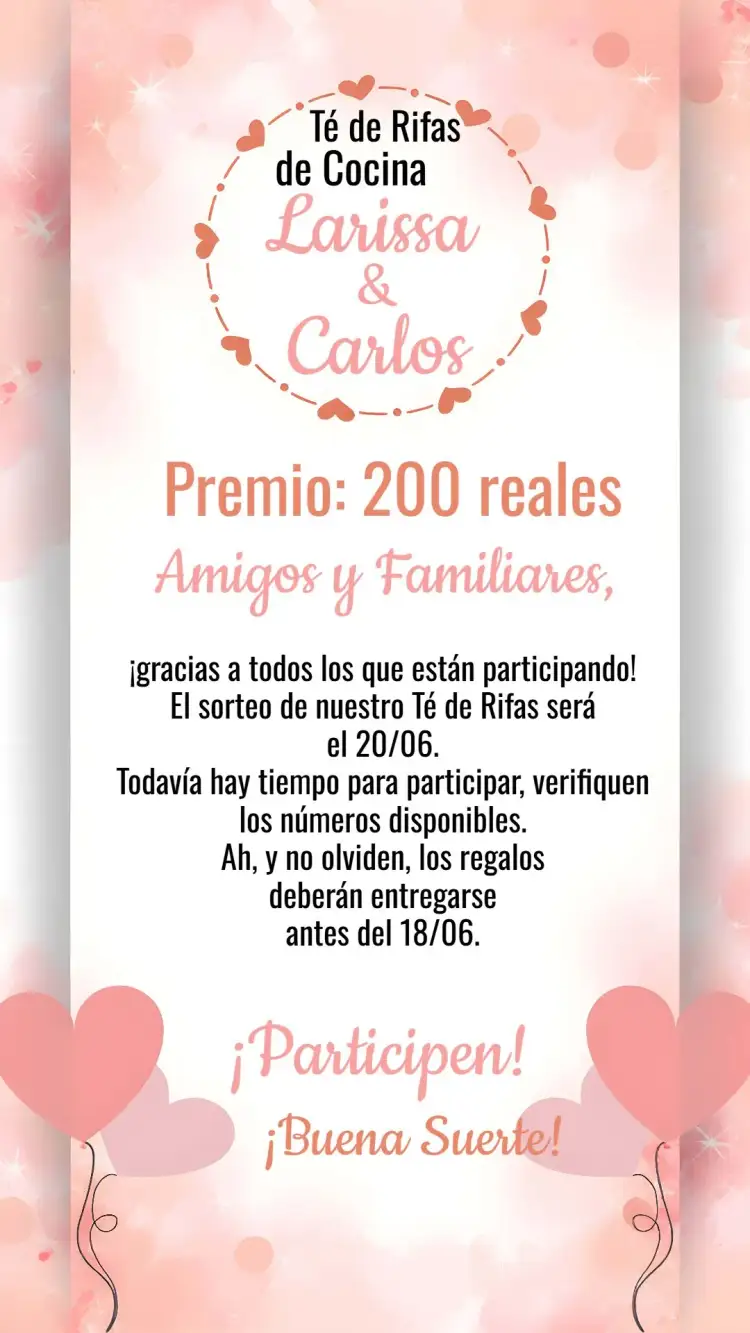 Invitación Chá Rifa De Cocina Corazones Rosa – tema Despedida de Soltera corazones, rosa, minimalista, moderno, neutro, elegante