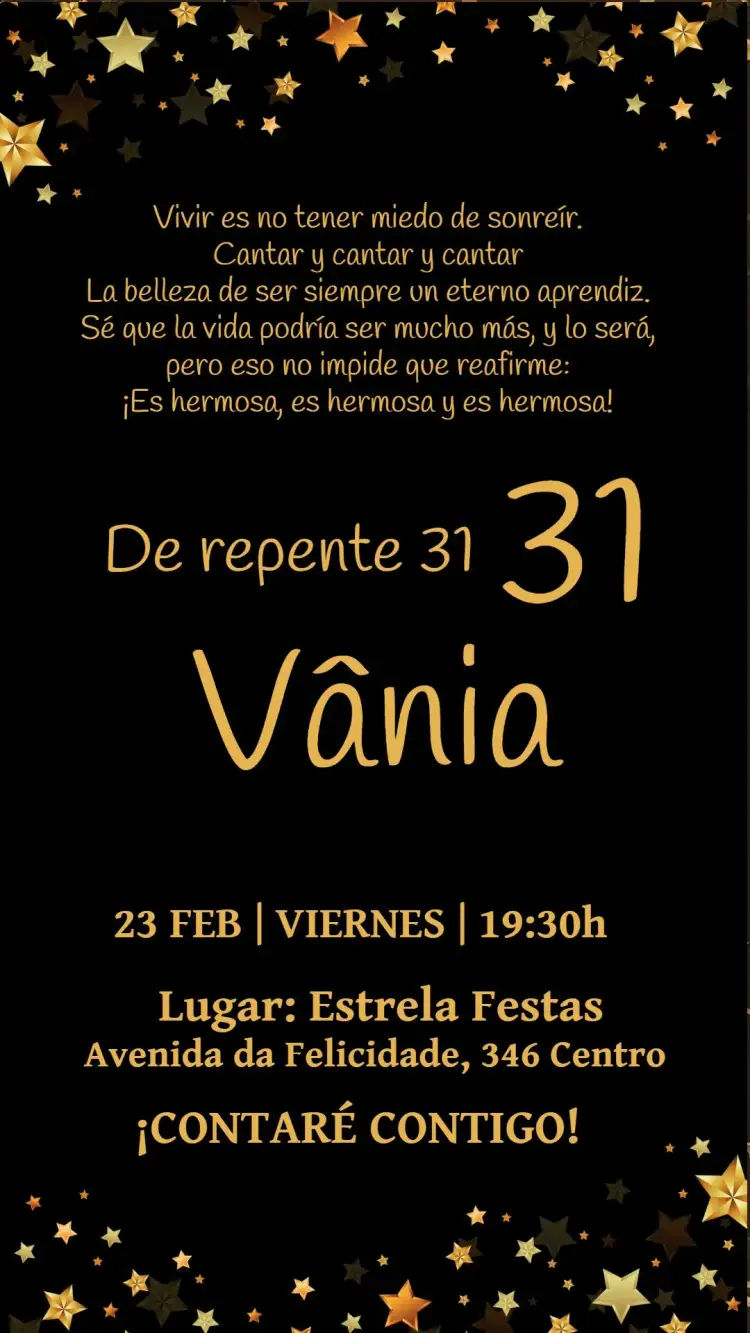 Invitación De Repente 30 Adulto