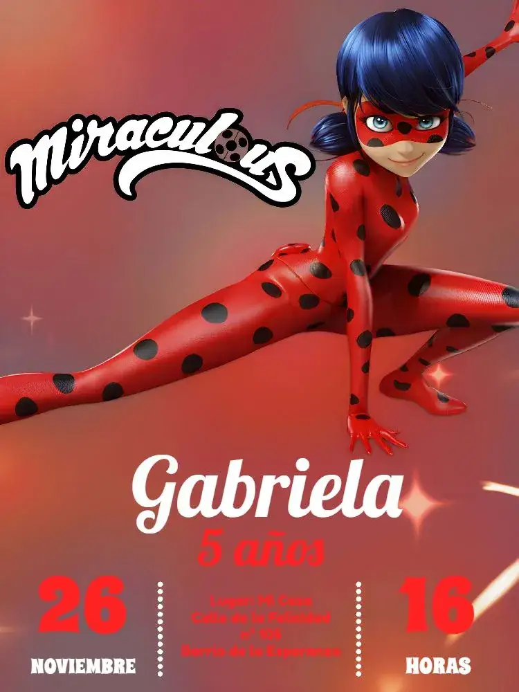 Invitación Ladybug Blanco – tema Más buscados colorido, divertido, moderno, infantil, temático
