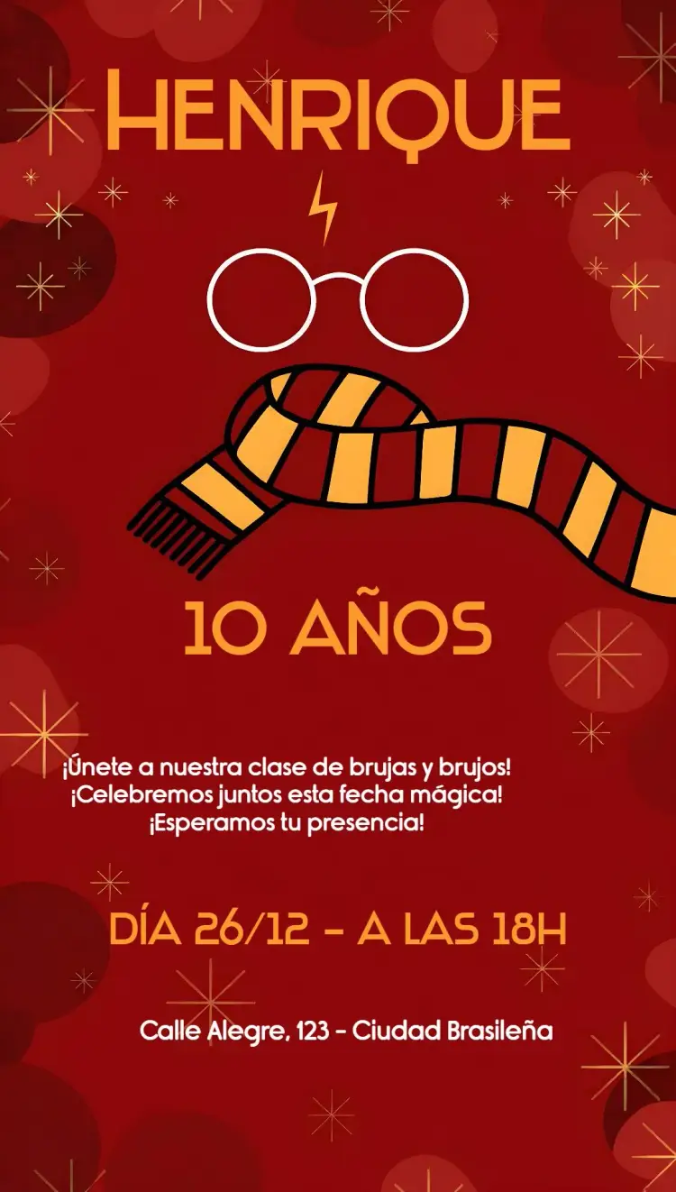 Invitación Harry Potter Magia