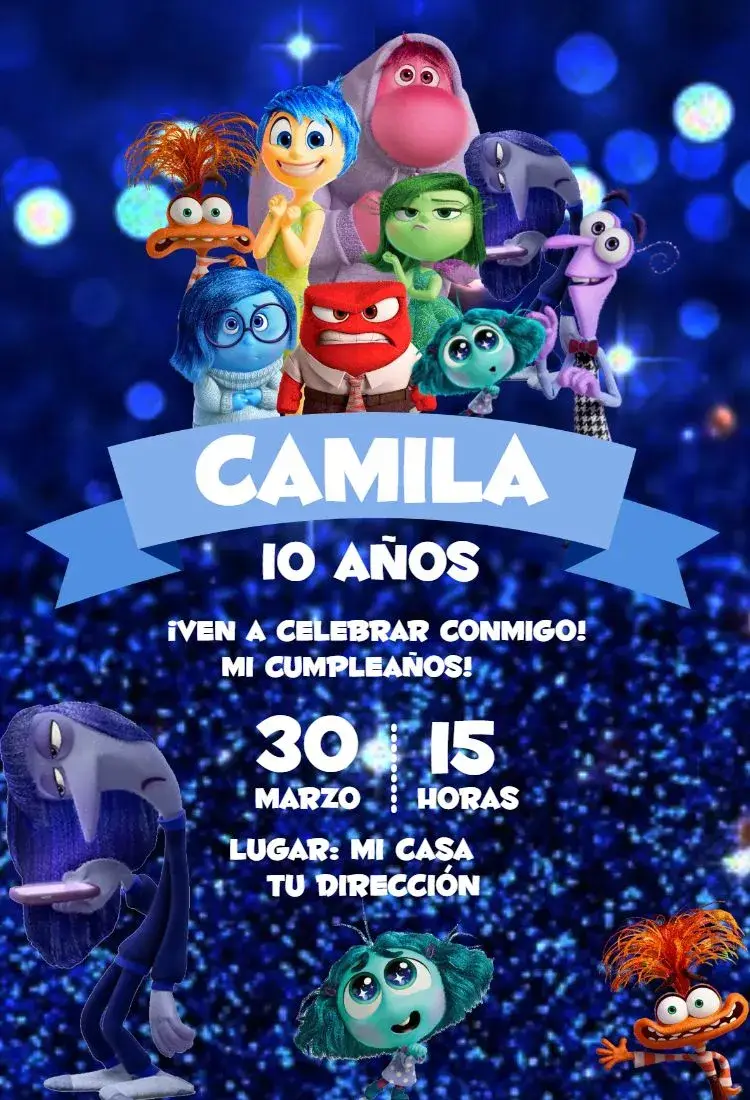 Invitación Divertida Mente 1