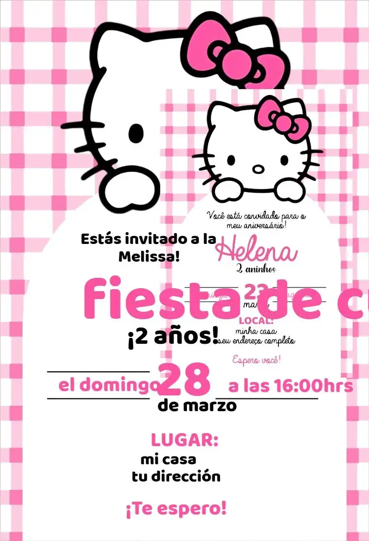 Invitación Hola Kitty 12
