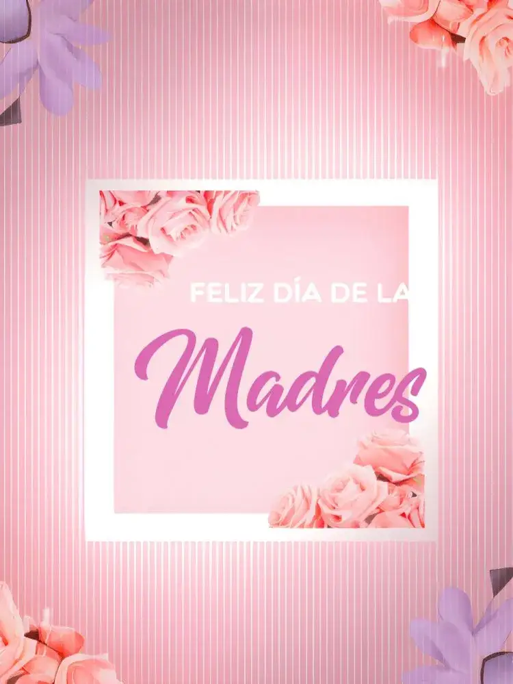 Invitación Publicación Día de la Madre Homenaje – tema Fechas Conmemorativas rosa, floral, delicado, moderno, minimalista