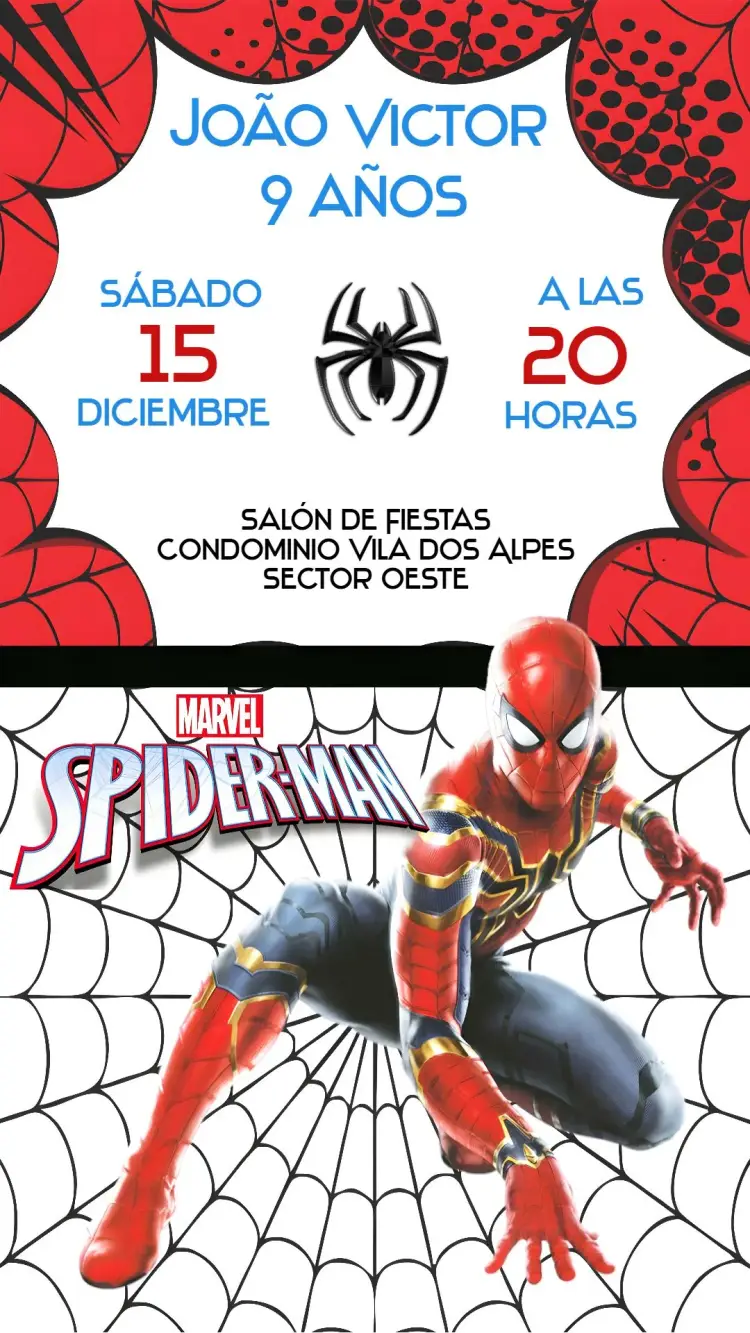 Invitación Hombre Araña