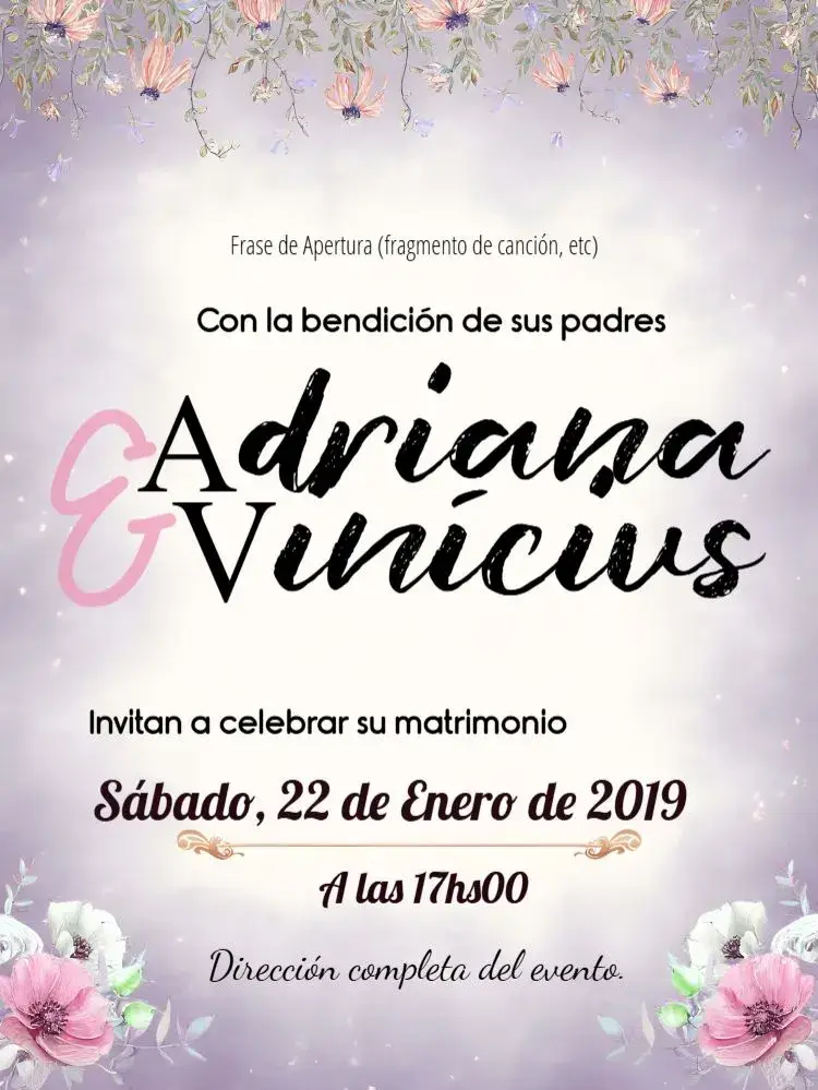 Invitación Boda Floral Blanca