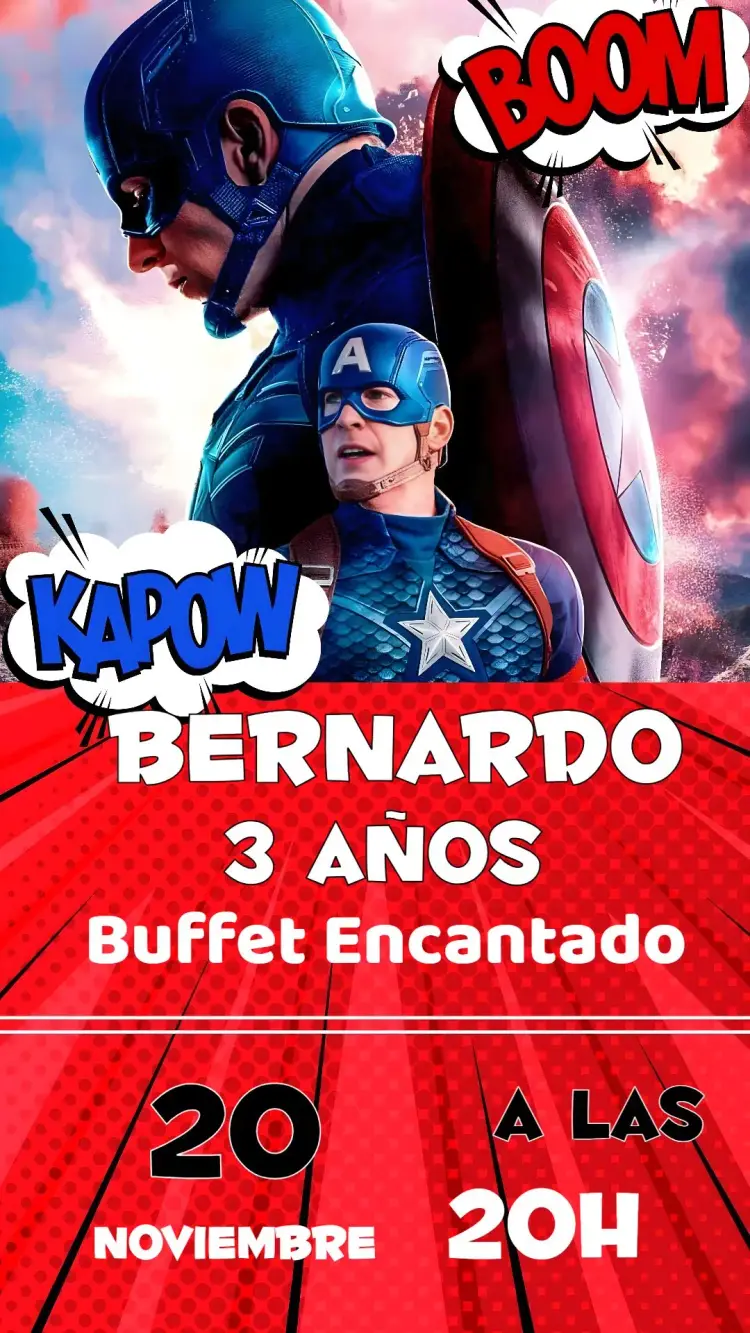 Invitación Capitán América