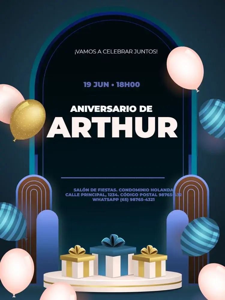 Invitación Hombre Adulto Oscuro Festivo Encuentro