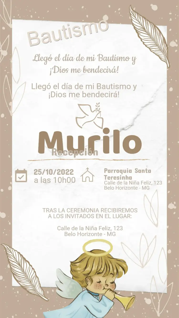 Invitación de Bautizo