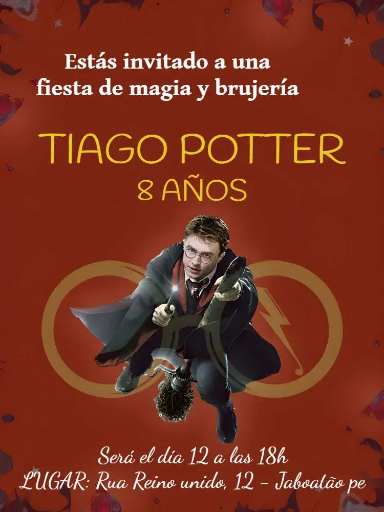 Invitación Harry Potter Mago