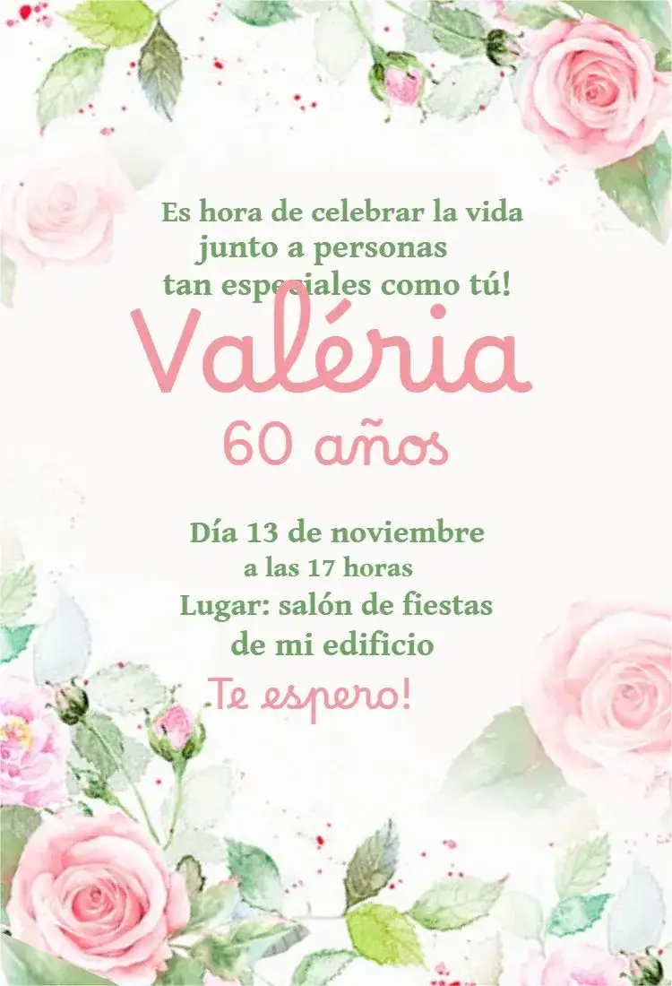 Invitación Floral Virtual On Line 90 Años – tema 15 años floral, colorido, vintage, elegante, moderno, romántico