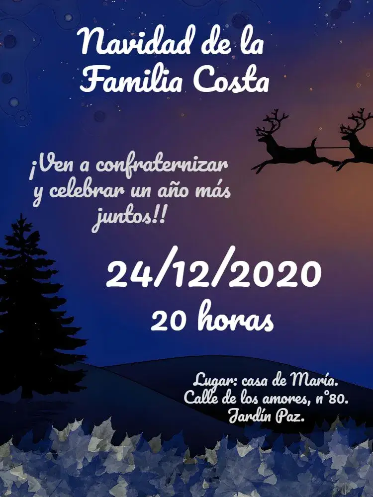 Invitación Navidad En Familia Fin