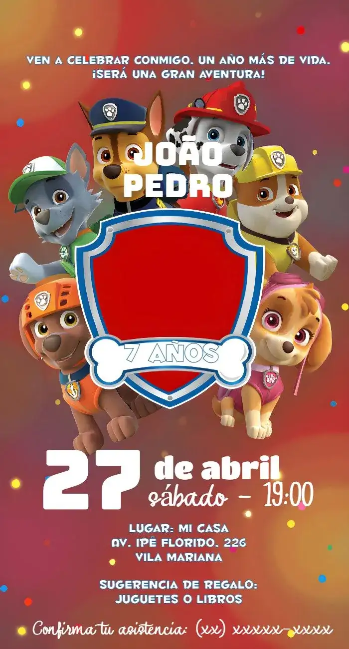 Patrulla Canina Infantil