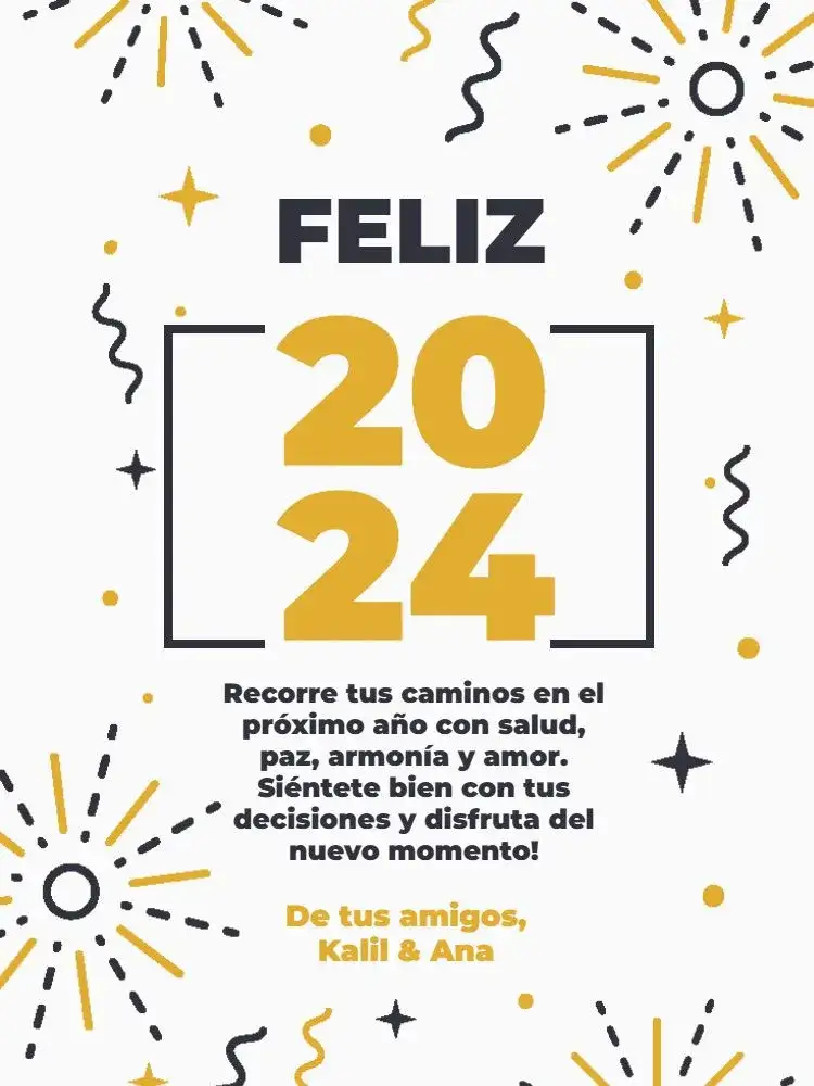 Tarjeta De Año Nuevo Claro Amistad