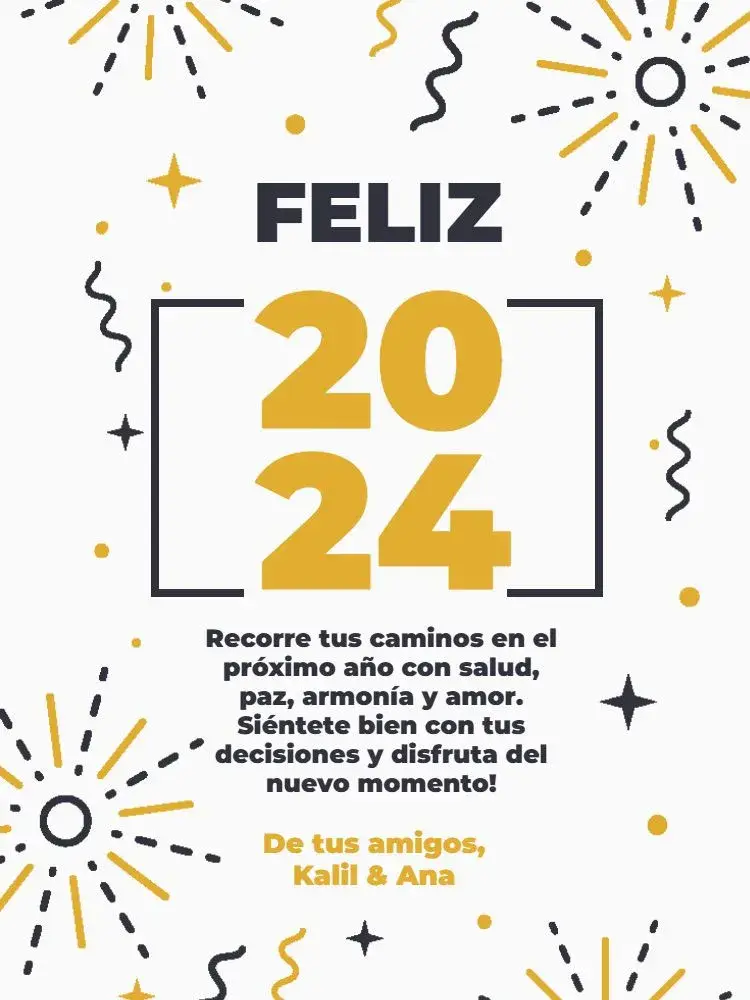 Invitación Tarjeta De Año Nuevo Claro Amistad