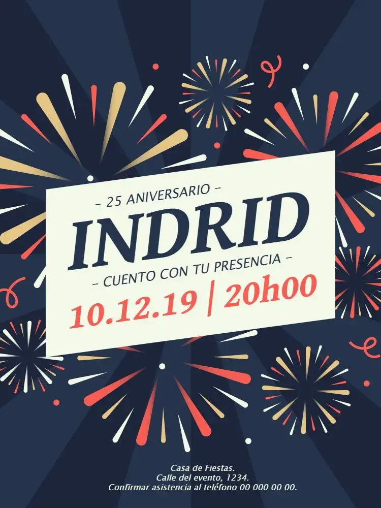Invitación Pirotecnia Celebración