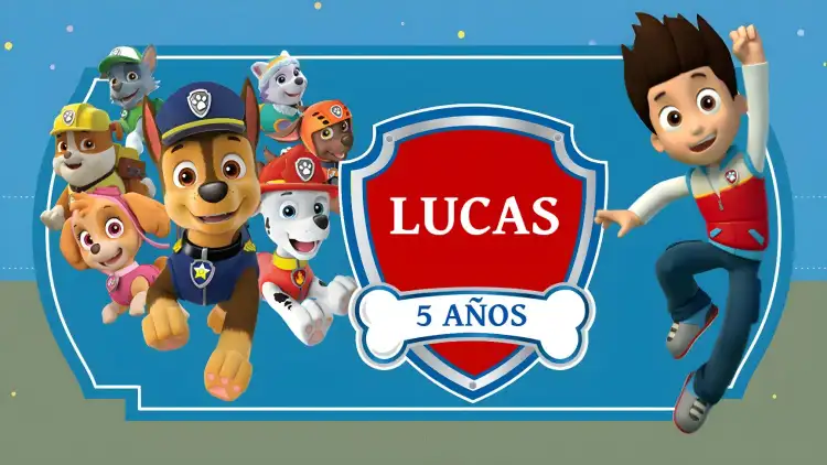 Panel de TV Patrulla Canina Azul