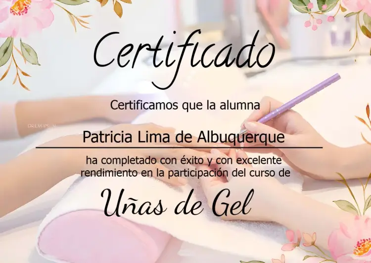 Invitación Certificado Uñas De Gel Digital