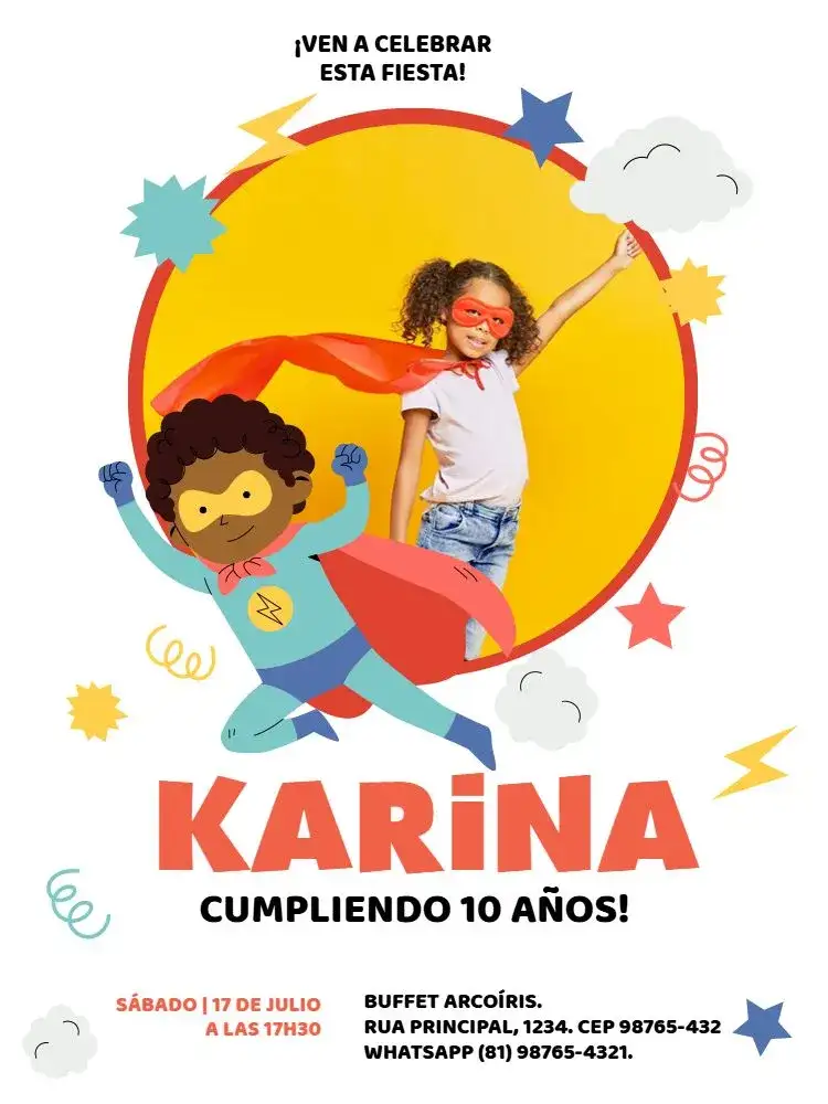 Superheroína Con Foto Lúdica Femenina