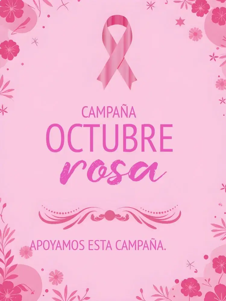Invitación Publicación Para Octubre Rosa Salud editable y personalizable