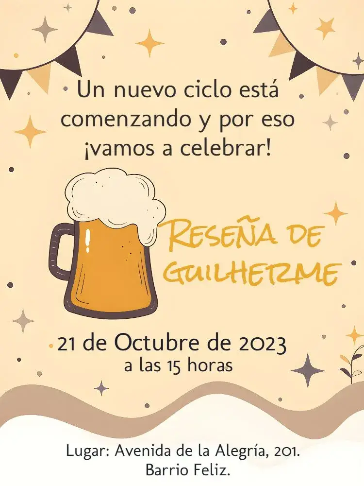 Invitación Reseña Cerveza Bar