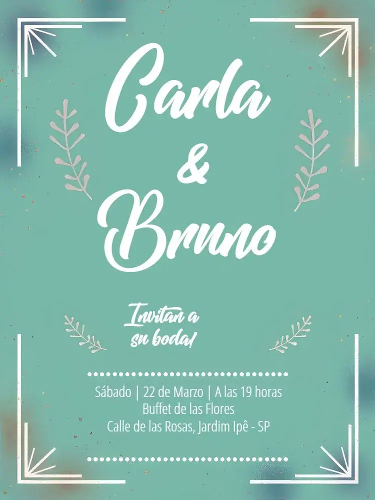 Invitación Boda Minimalista Blanca