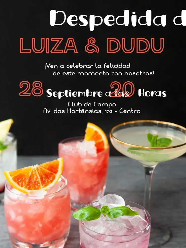 Invitación Barra de Té Roja – tema Baby Shower moderno, vibrante, minimalista, elegante, colorido