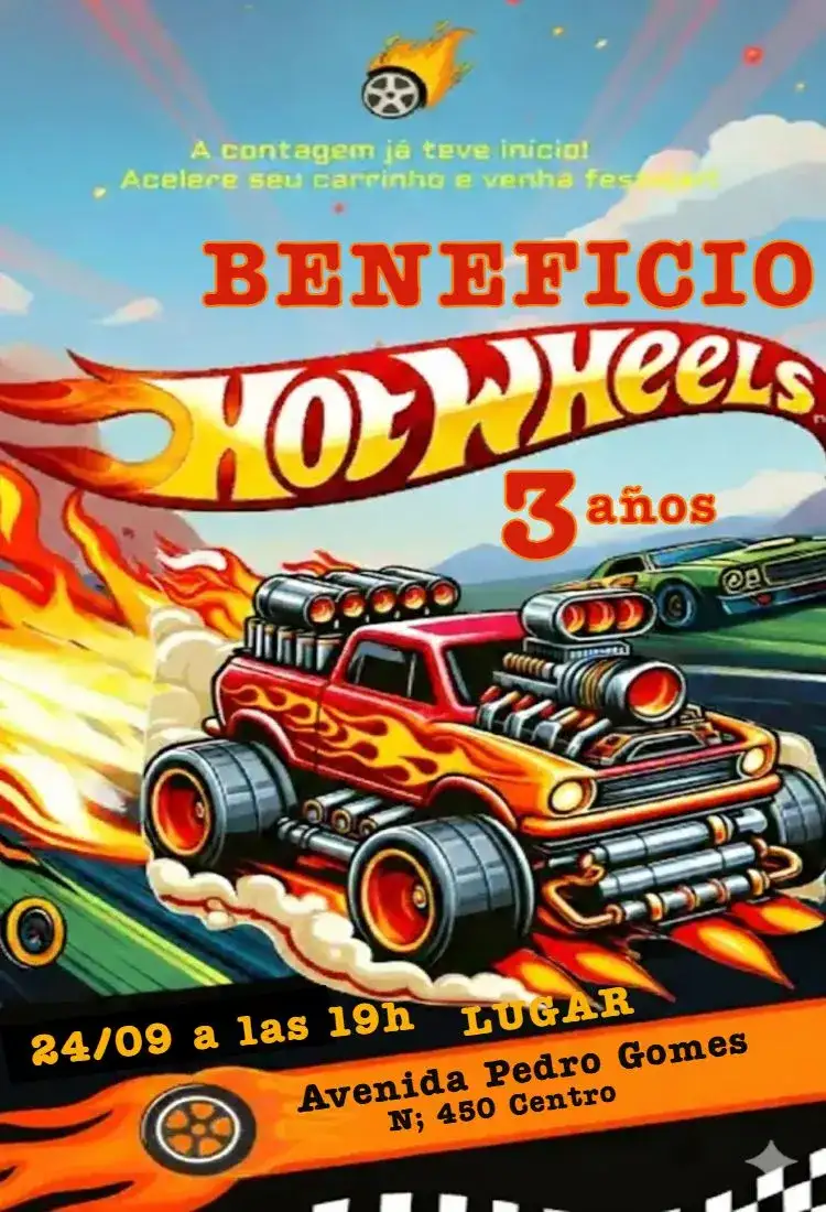 Invitación Digital Hot Wheels Carros
