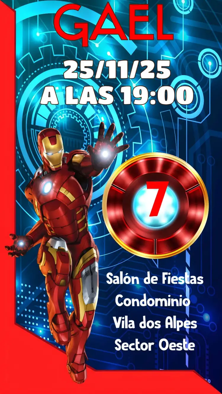 Invitación Iron Man